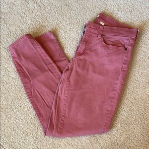 J. Crew maroon stretch jeans